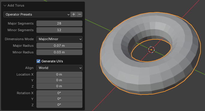 Configuring Torus Shape