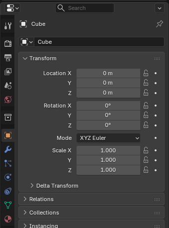 Object Properties Tab