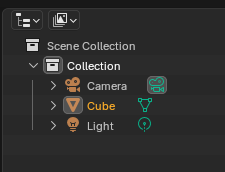 Blender Default Scene Tree